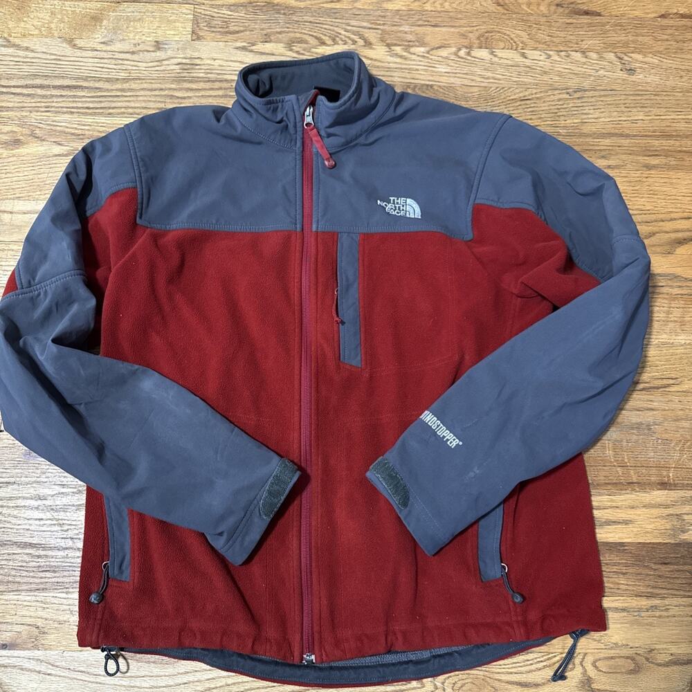 The North Face Pamir AL4P Gore Windstopper Fleece Jacket Red Gray Y2K Gorpcore